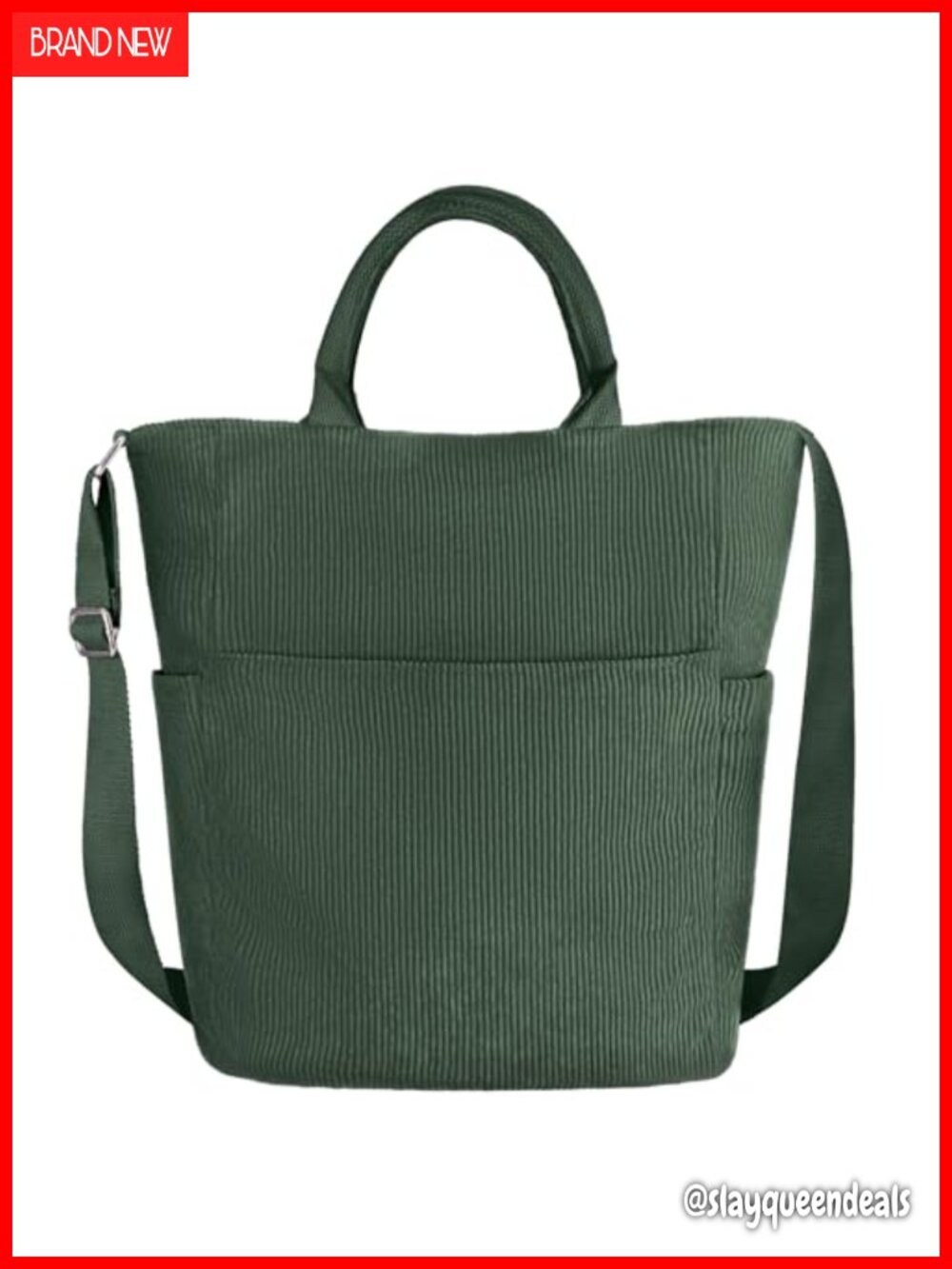 Corduroy Tote Bag Large Hobo Crossbody Shoulder Handbag for Work Shopping